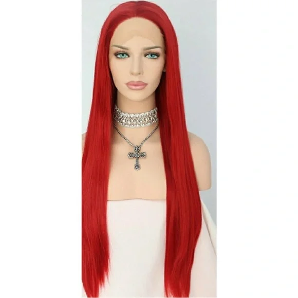 22” Red STRAIGHTLaceFront WIG NEW